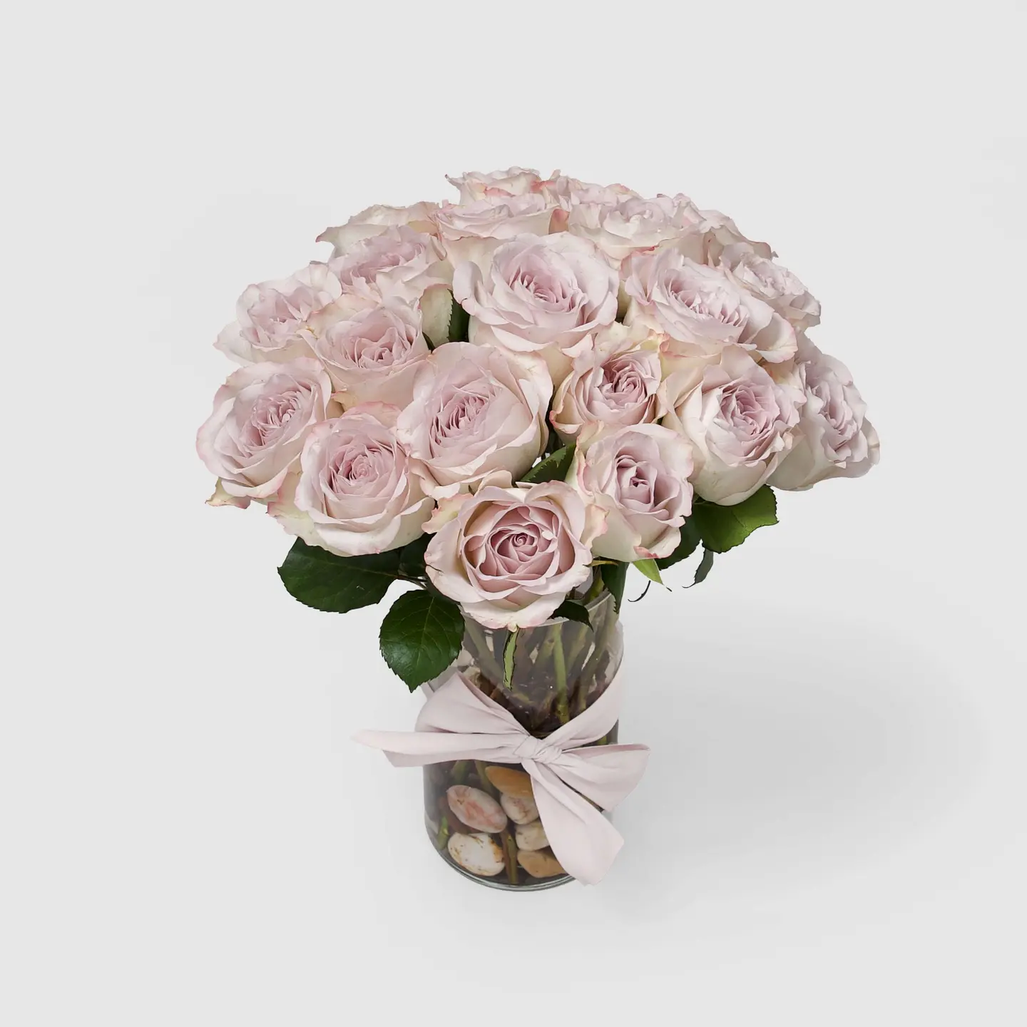 Vase 20 Purple Rose Stems