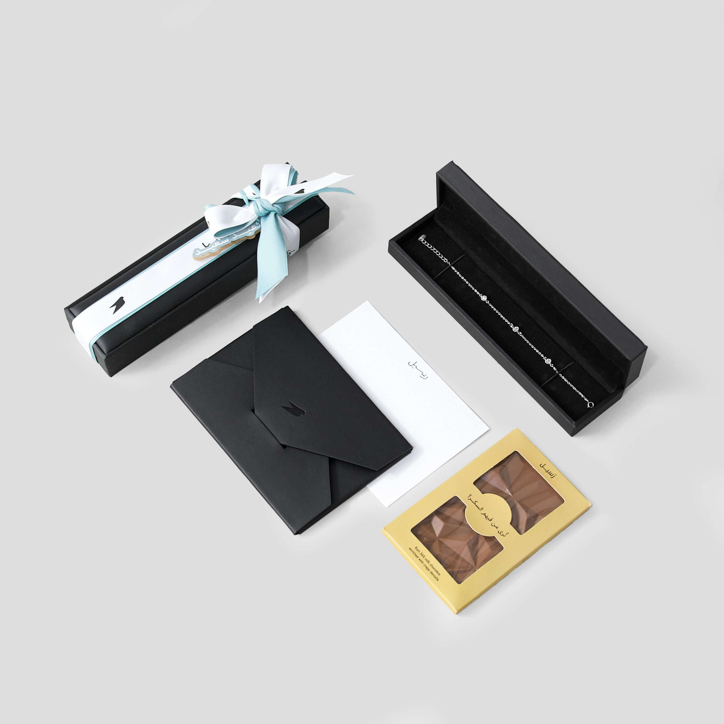 Gift Bracelet With Three Silver Crystals