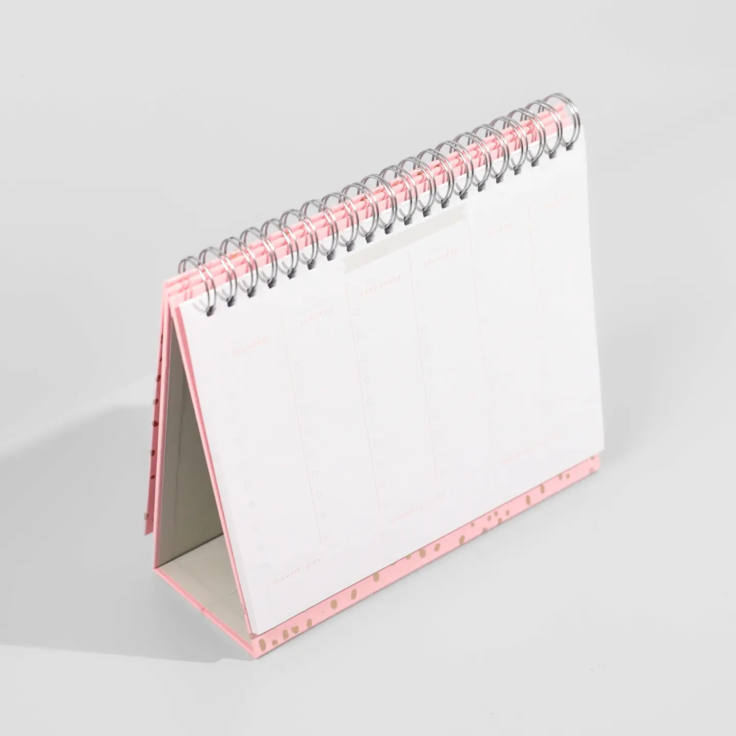 تقويم أسبوعي مكتبي وردي