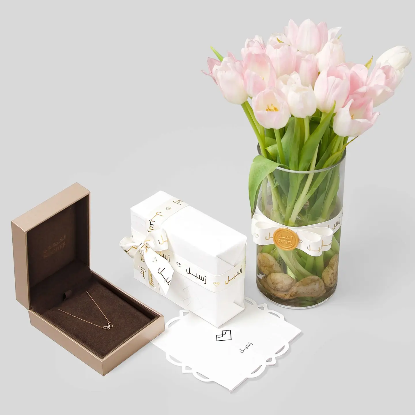 Kids Gift Diamond Necklace Flowers By Al Kohaji