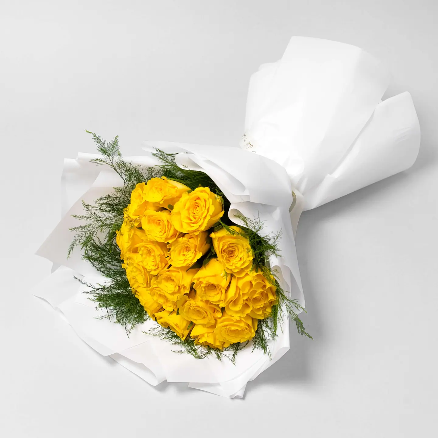 باقة ورد جوري أصفر ٢٠ وردة رسيل