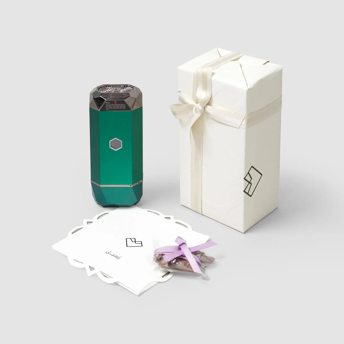 Green Incense Burner & Moroccan Oud Set
