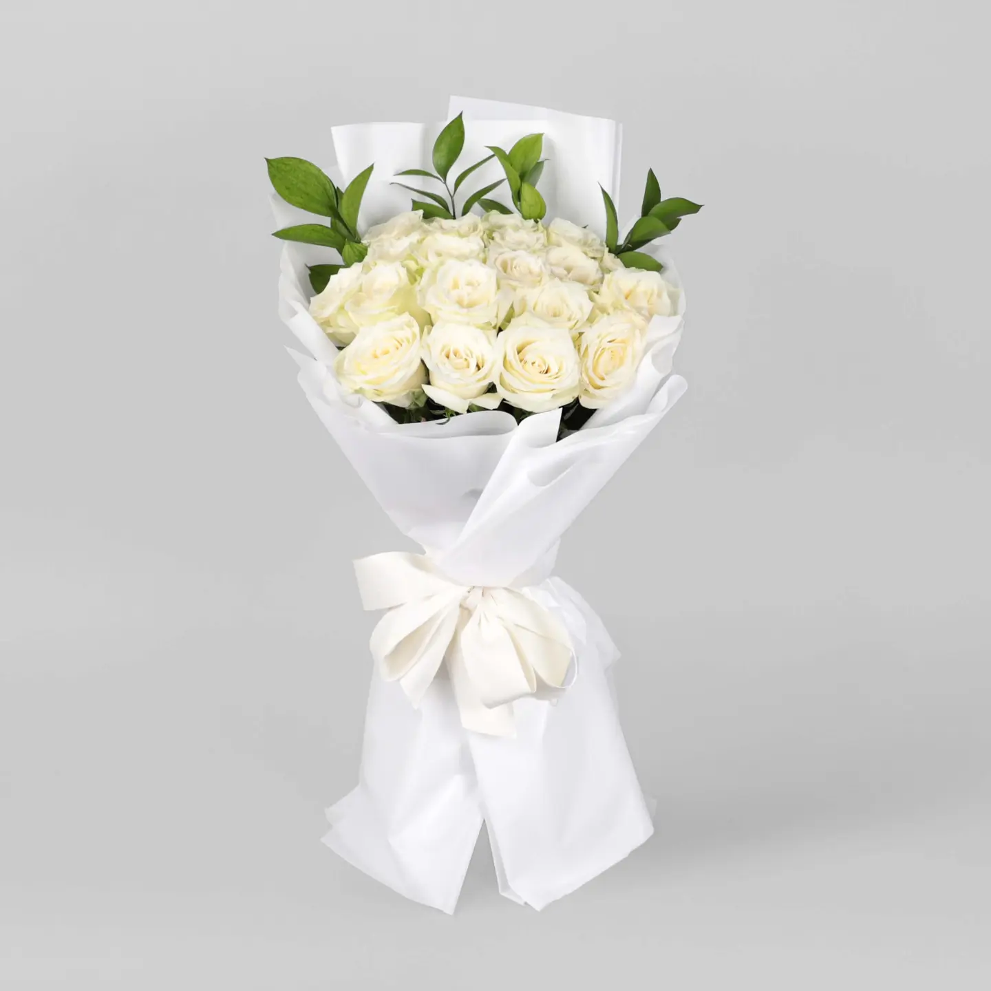 باقة ورد جوري أبيض ٢٠ وردة