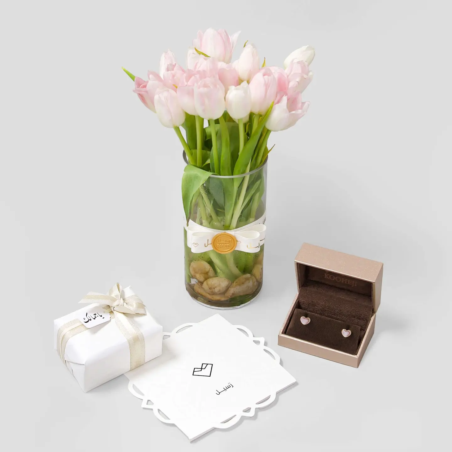 Kids Gift Diamond Heart Pearl Earrings By Al Kohaji
