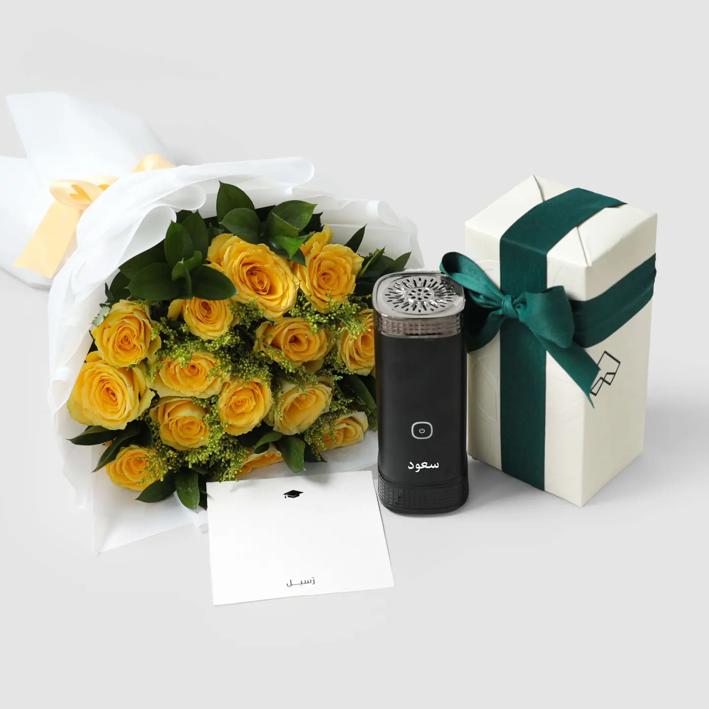 هدية تخرج مبخرة إلكترونية وباقة ورد