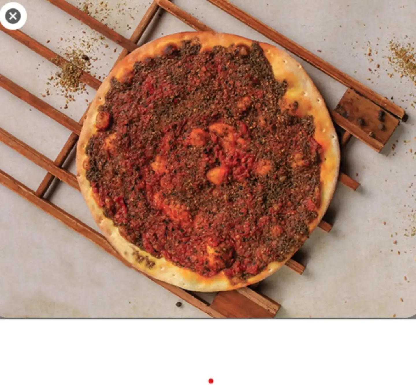 Zaatar Manakish With Muhammara And Cheese