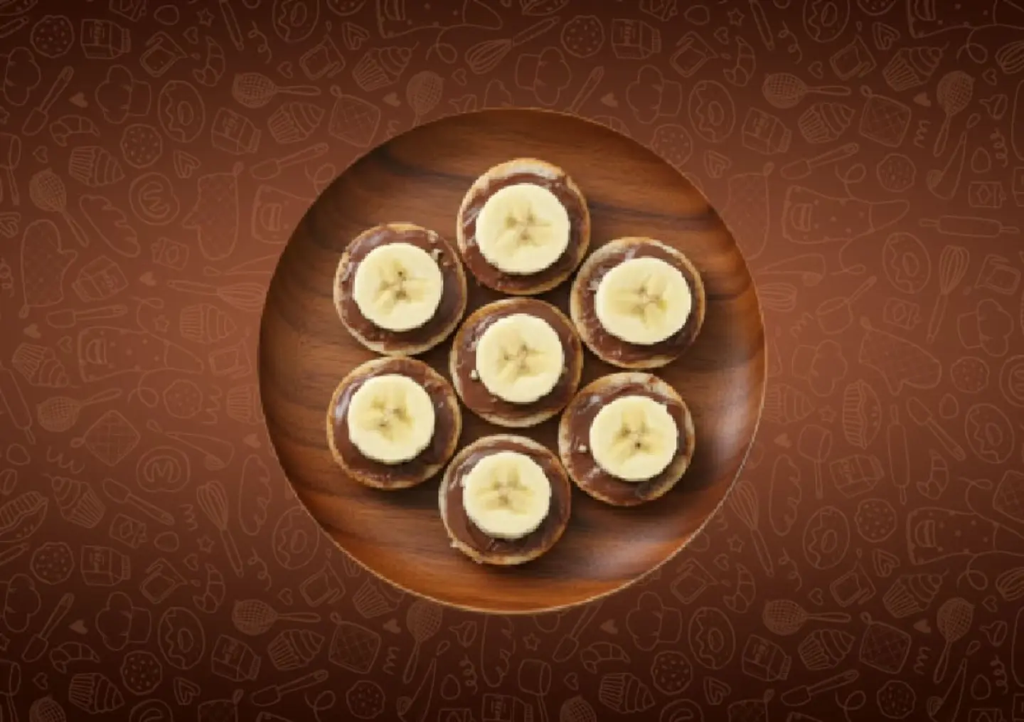 Small Cake Filled With Chocolate And Banana