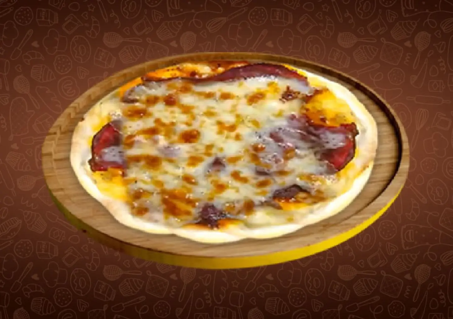 Pastrami Manakish With Cheese And Muhammara