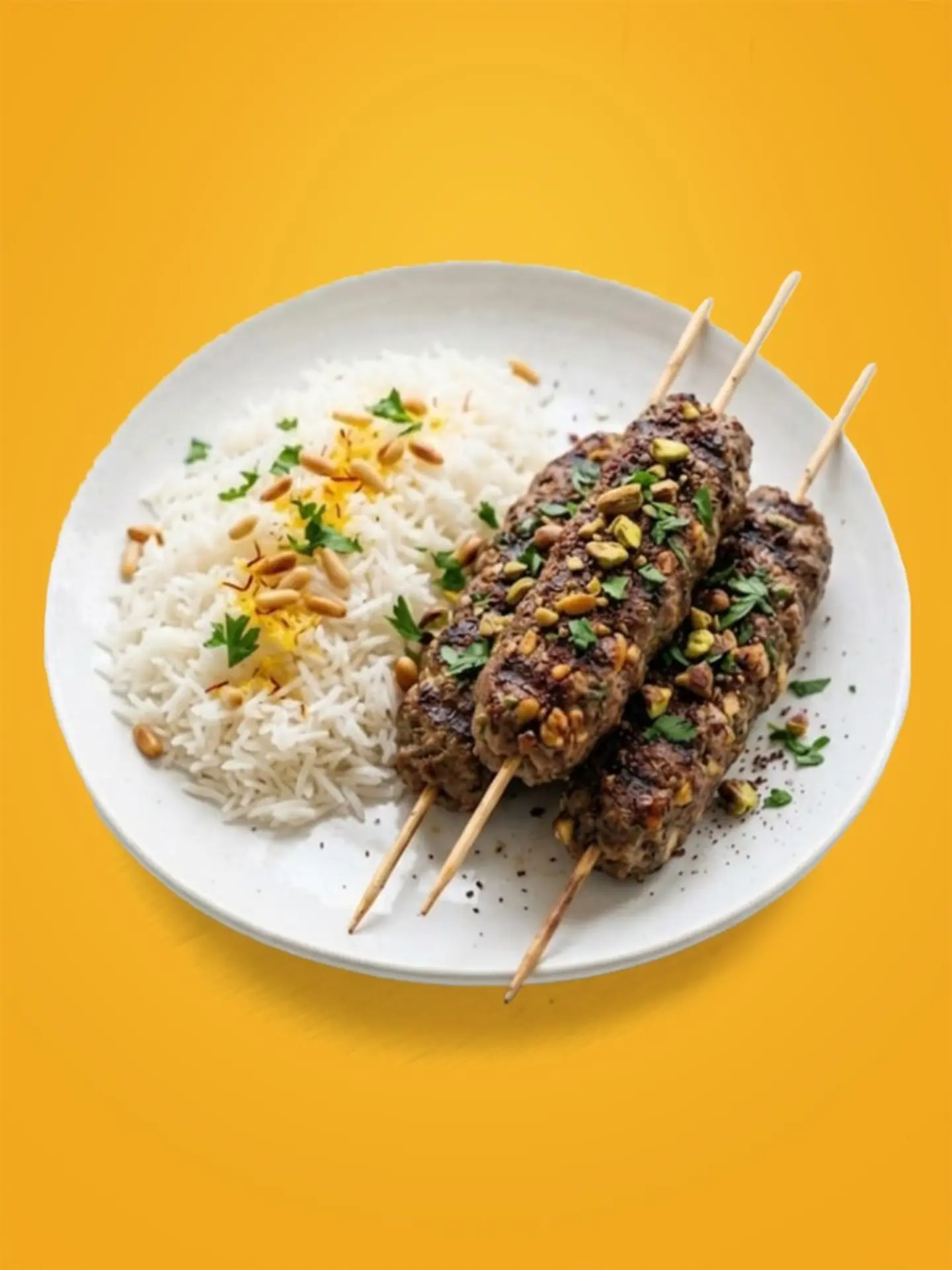 Meat Kebab With Nuts Plate