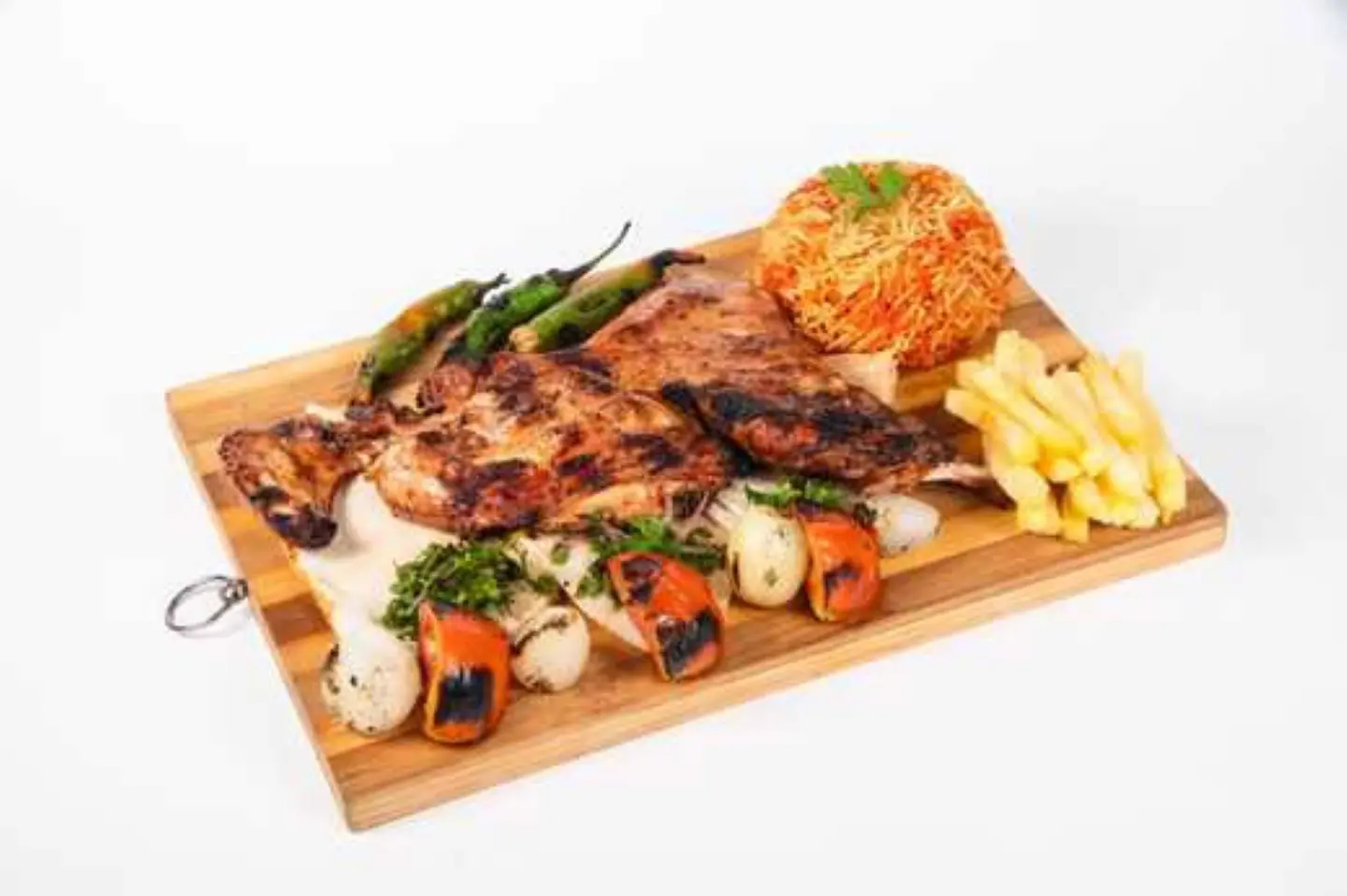 Fresh Grilled Chicken On Charcoal