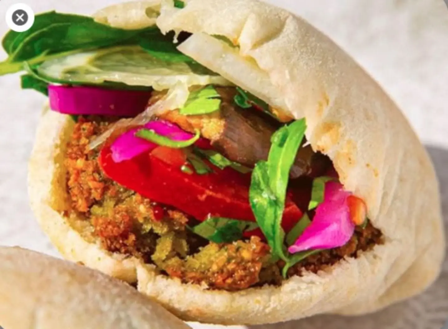 Falafel Sandwich With Eggplant