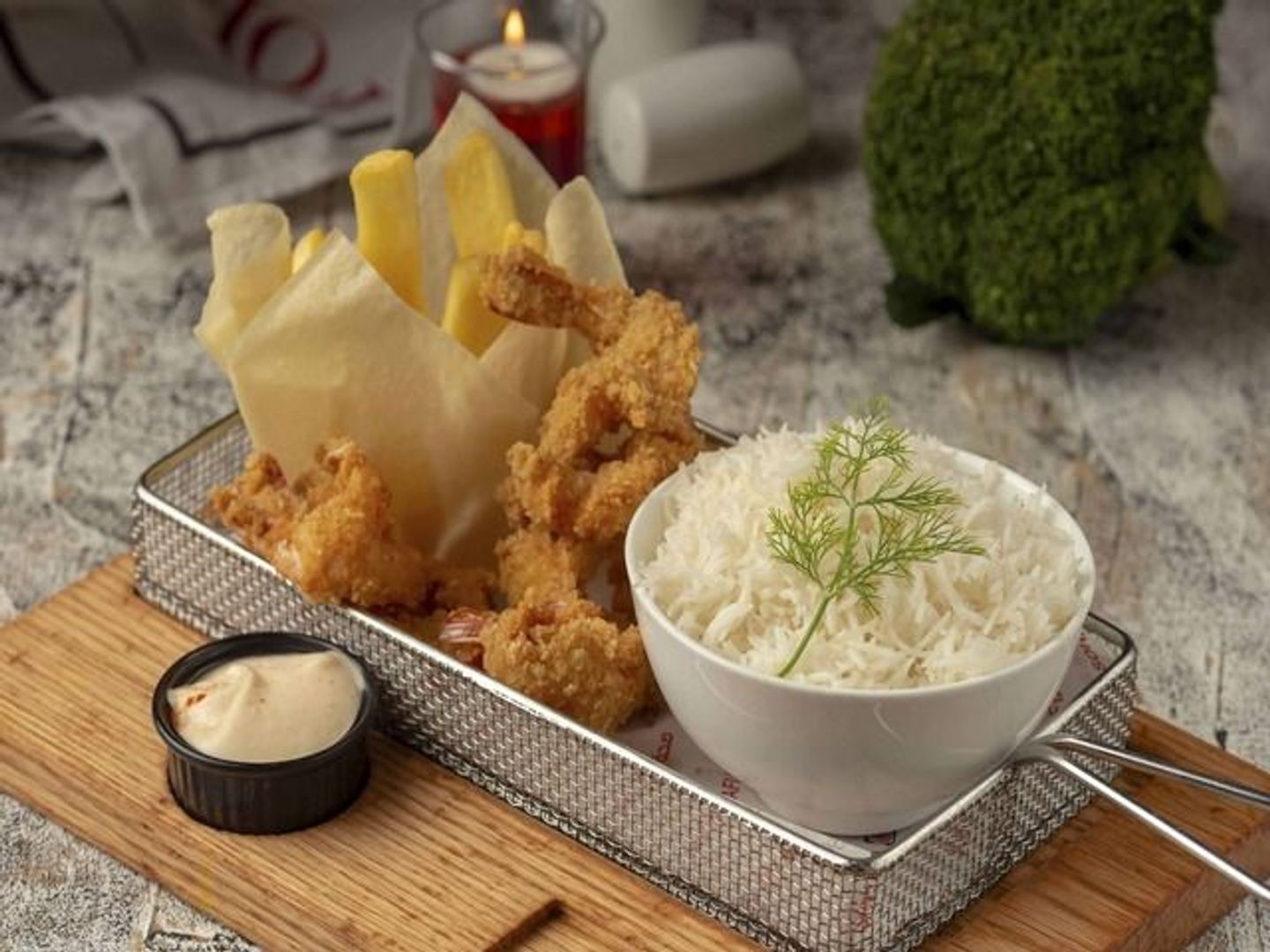 Fried Shrimp With Cocktail Sauce