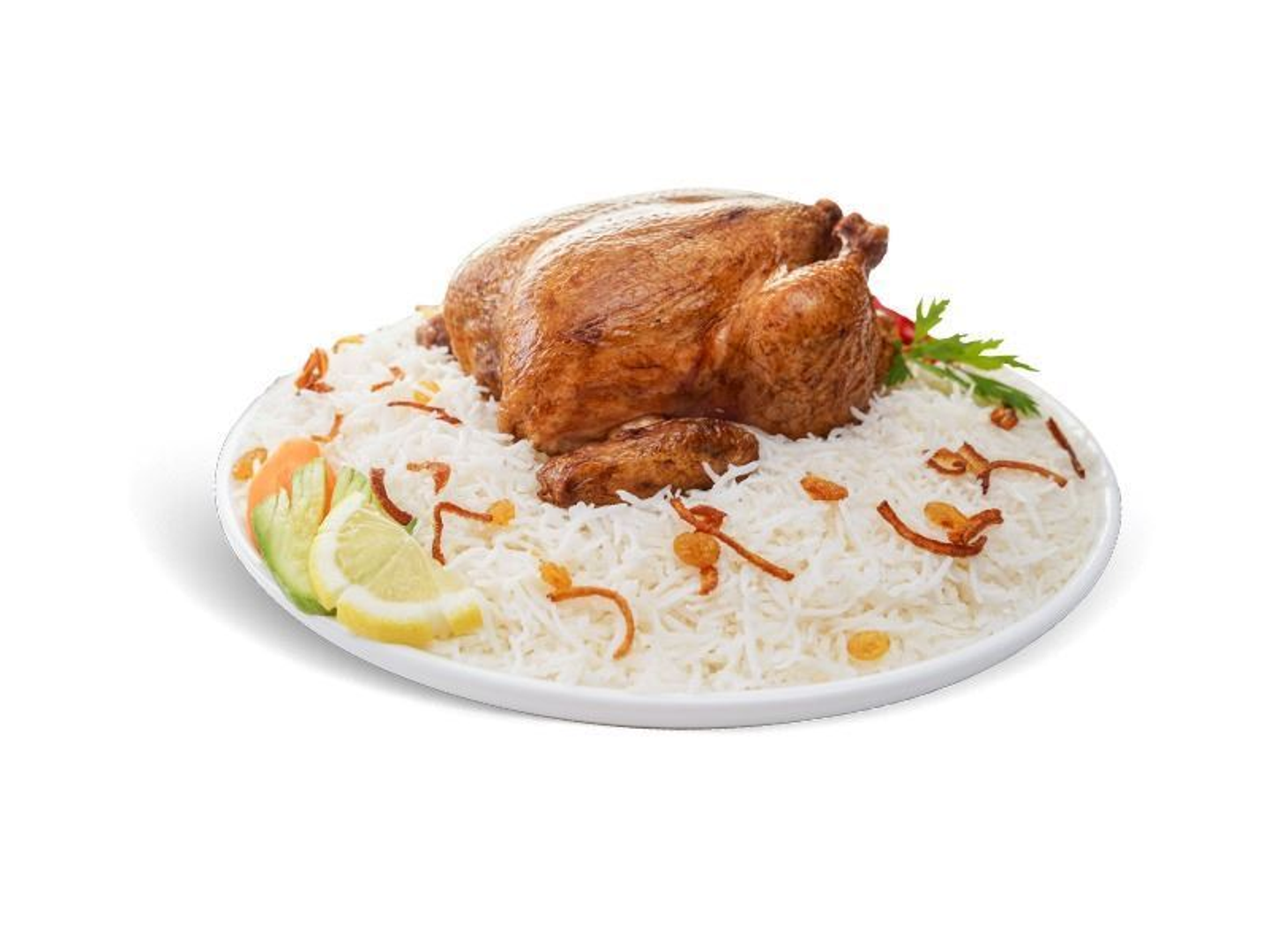 حبة دجاج شواية - ارز سعودي 2625 سعرات حرارية