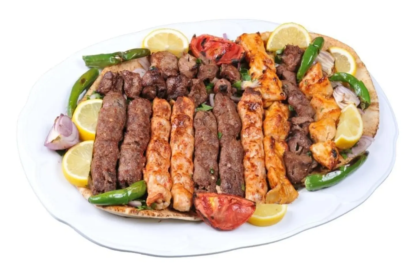 Person Grilled Mixed Meat
