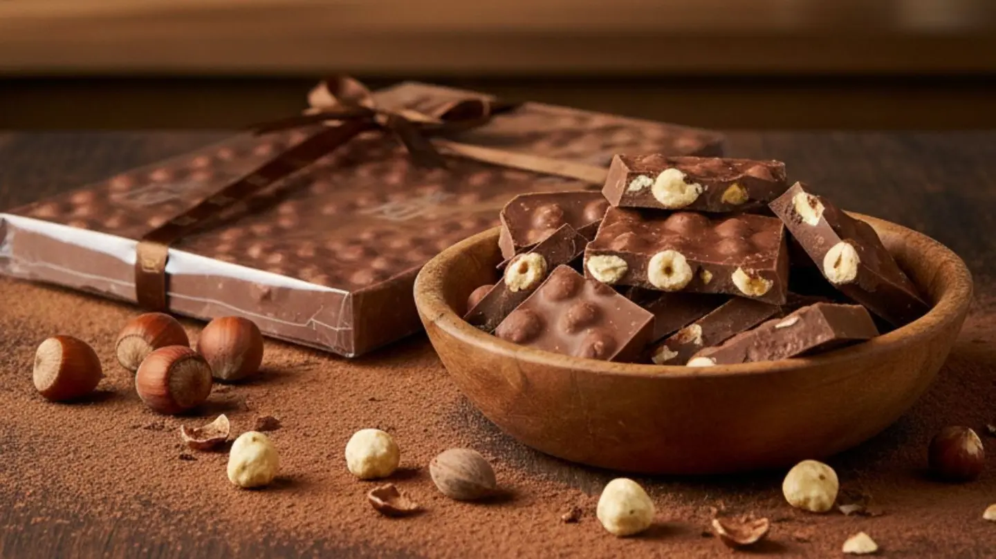 Dark Chocolate Bar With Hazelnuts