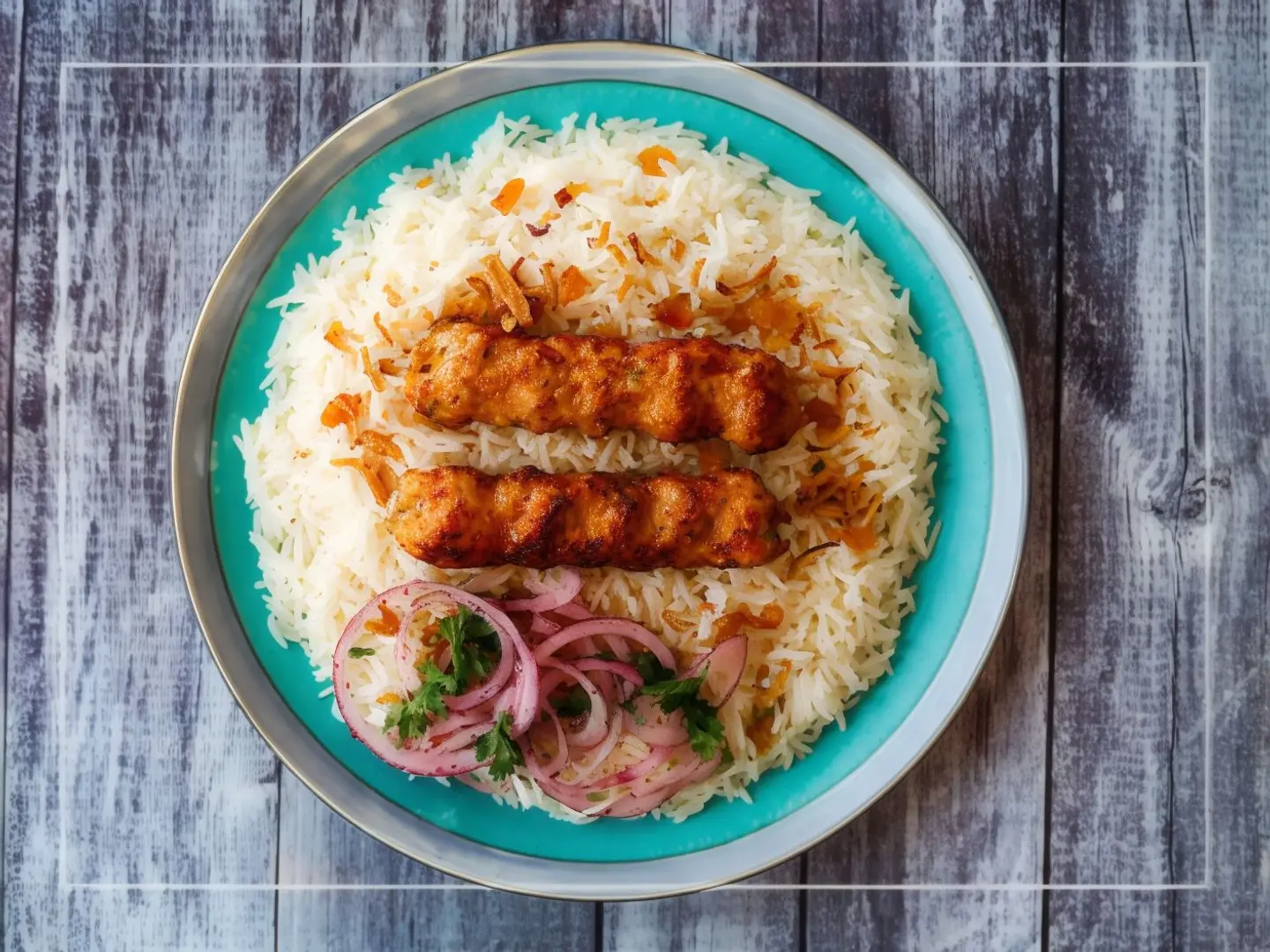 Reshmi Kabab With Rice