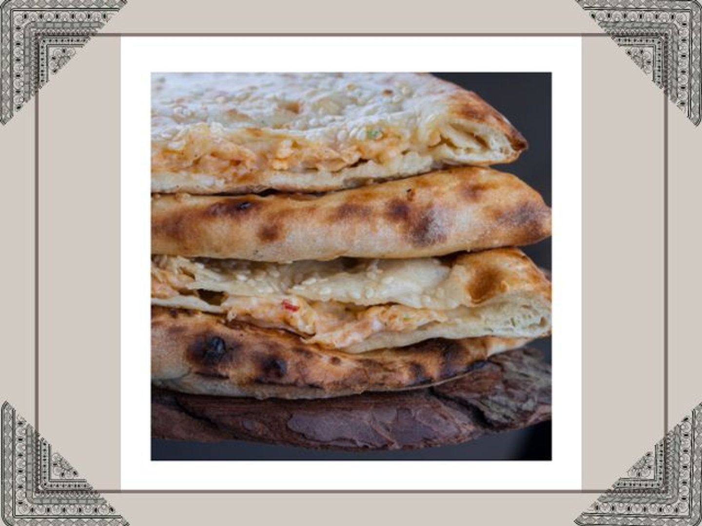 خبز النان  الدجاج
