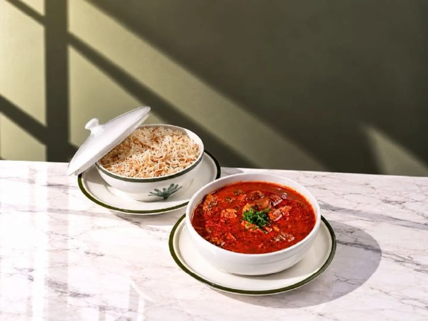 Okra With Meat And Vermicelli Rice