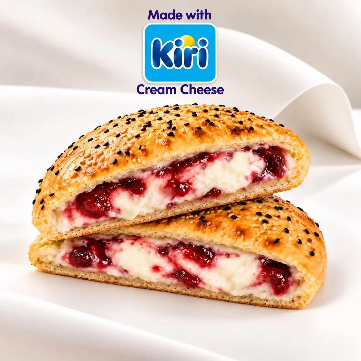 Kiri With Raspberry Jam