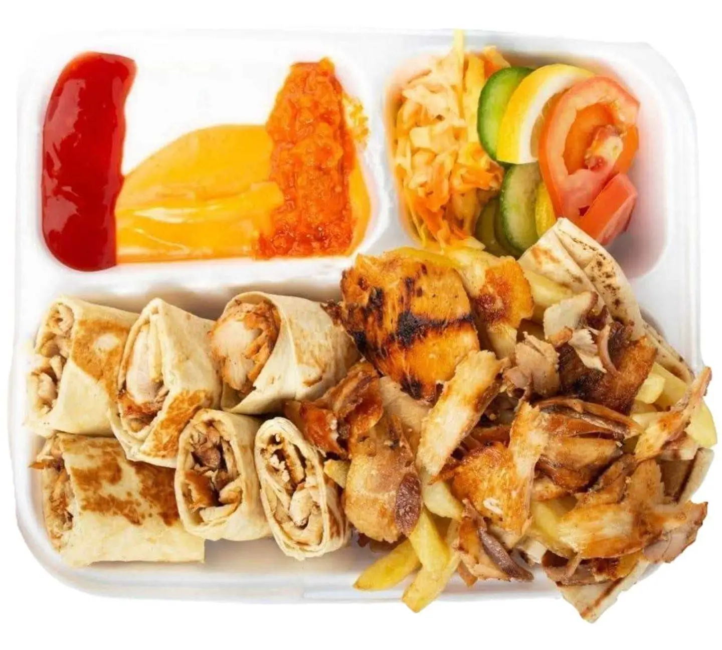 صحن شاورما عربي صغير