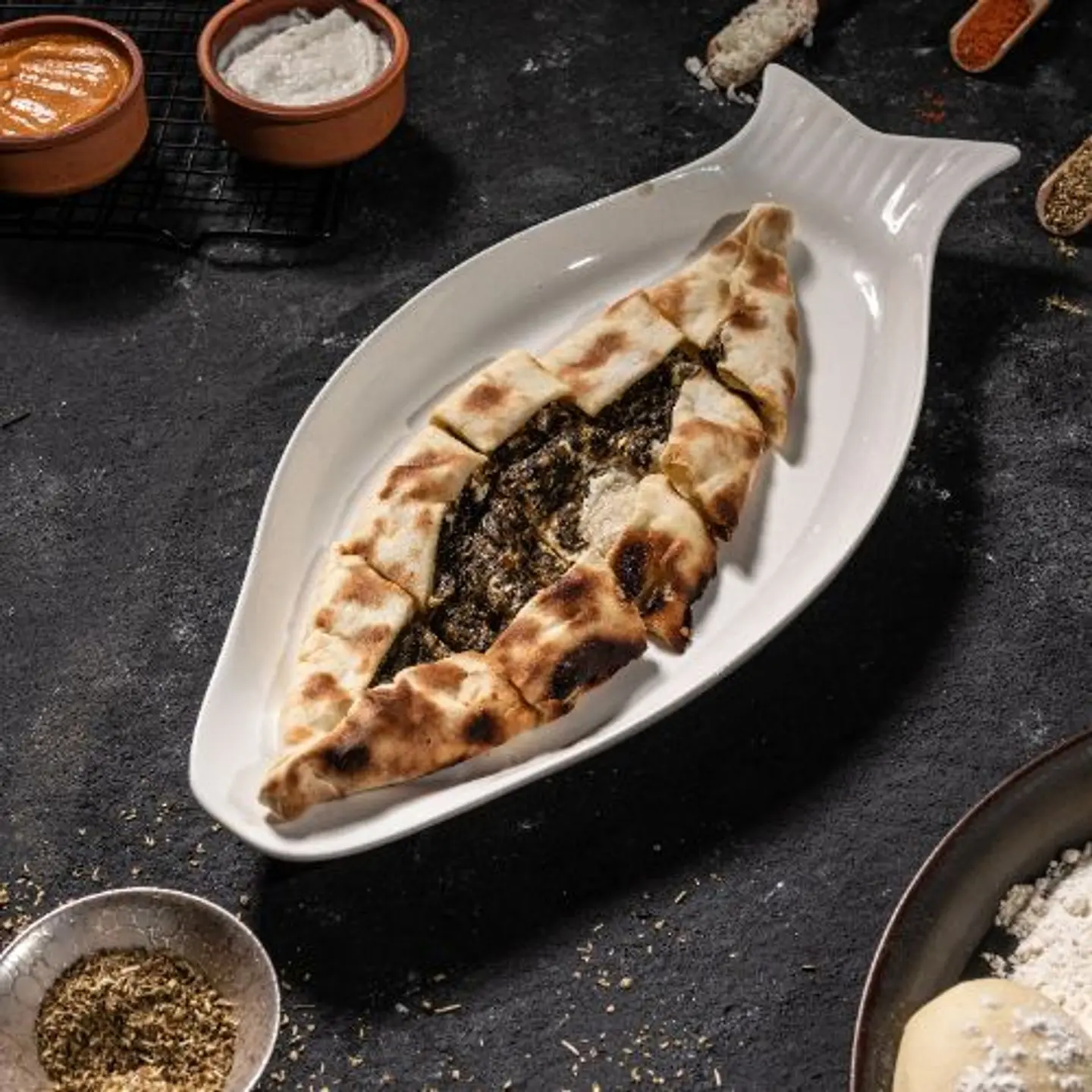 لبنة بالسبانخ