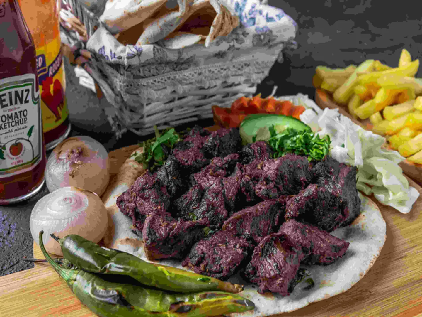 صحن أوصال لحم