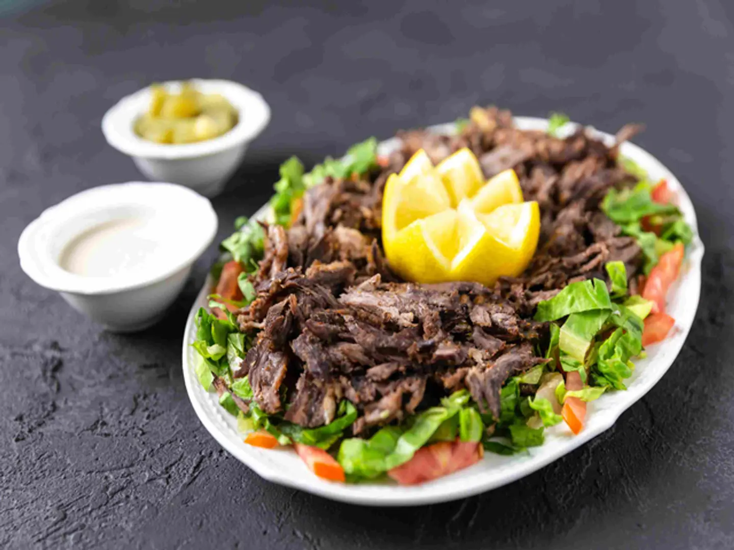 صحن شاورما لحم