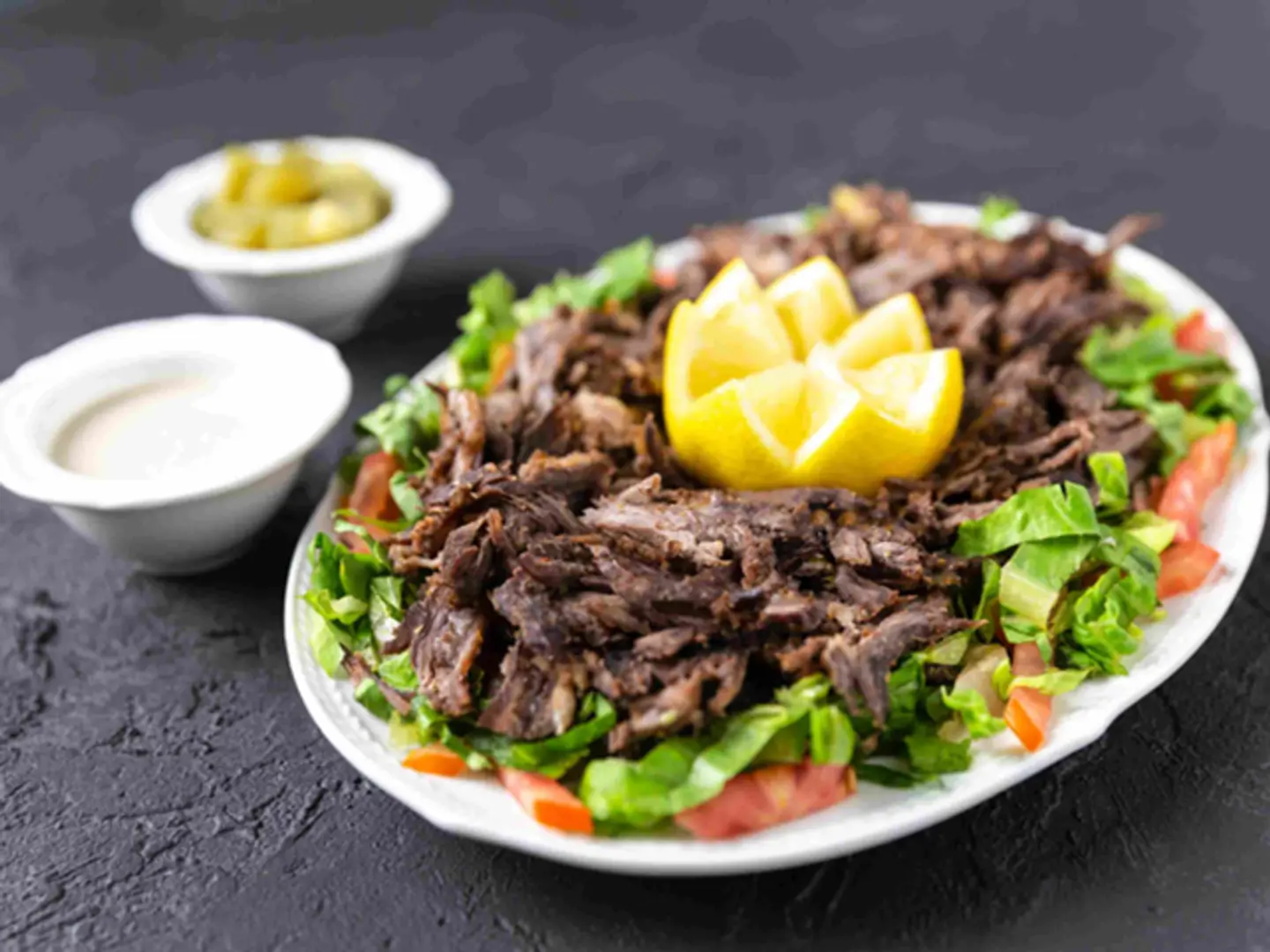 صحن شاورما لحم