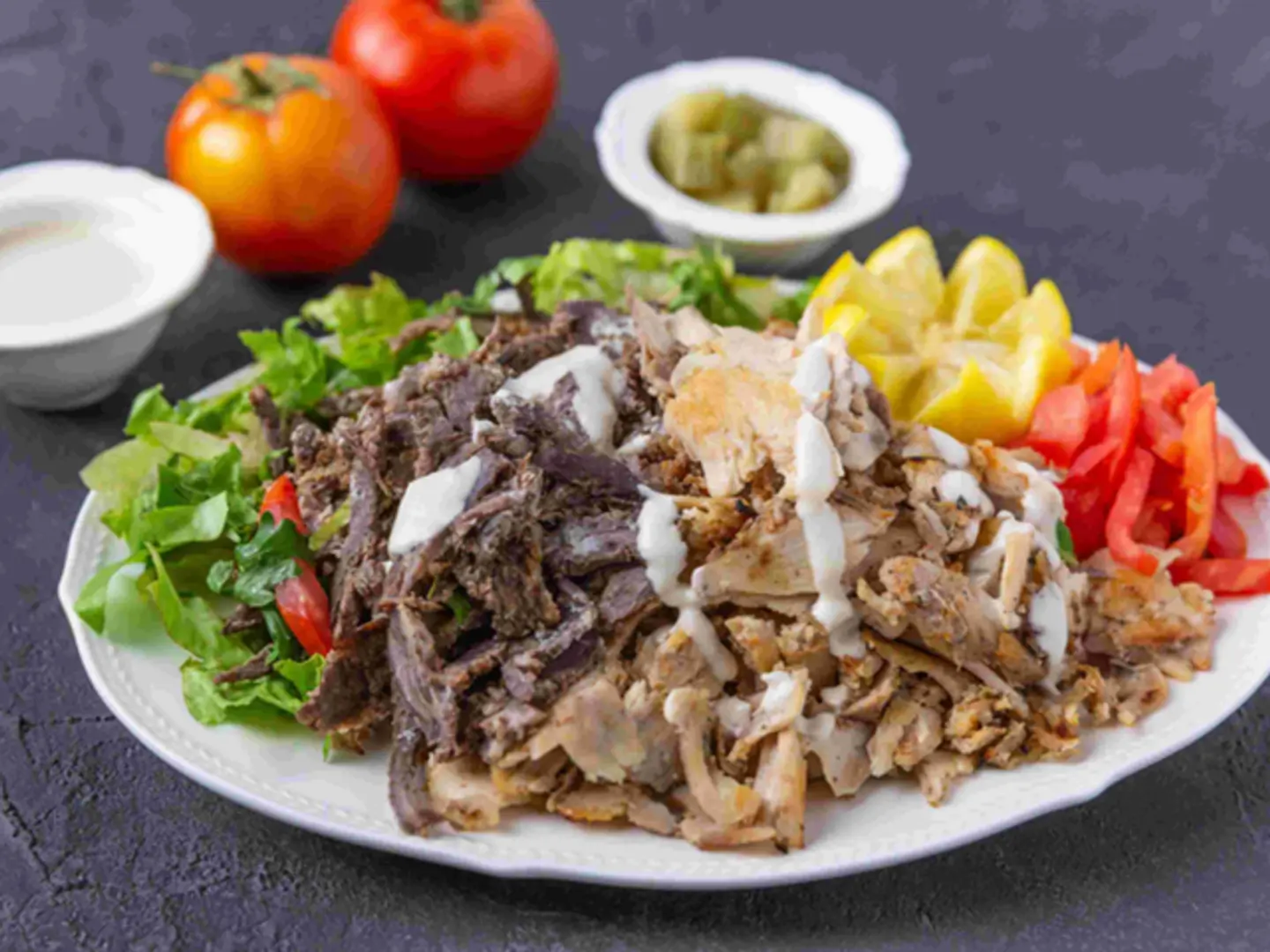 صحن شاورما مشكل