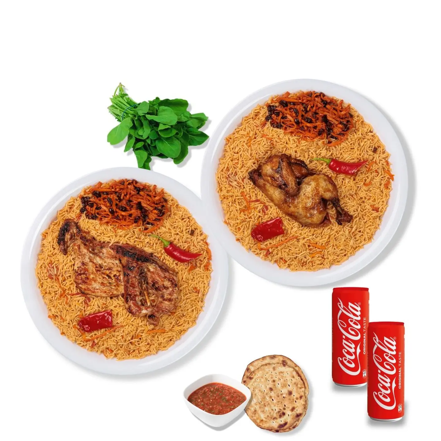 عرض النصفين ( نص فحم و وشاوية مع رز )