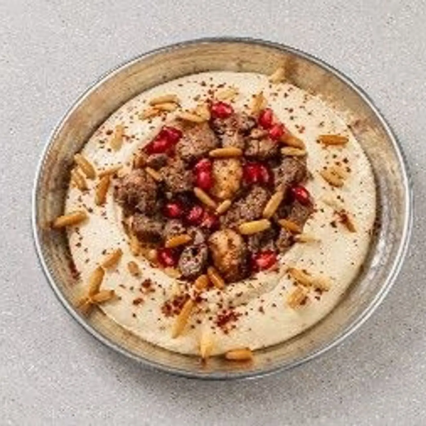 Hummus With Beef Tenderloin