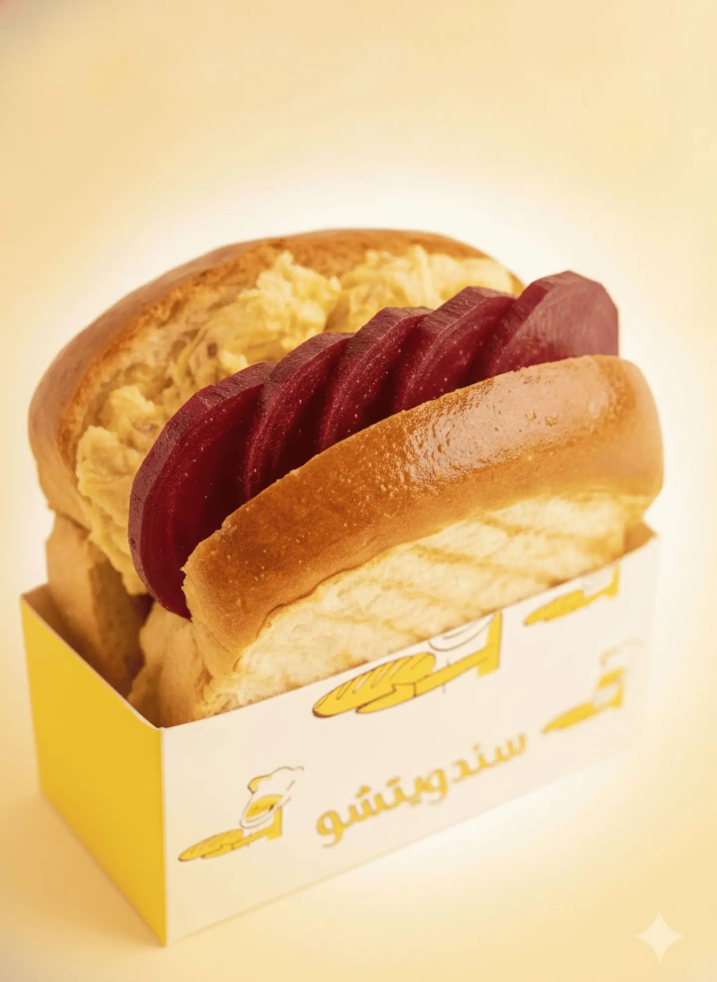 Beetroot Egg Brioche Sandwich