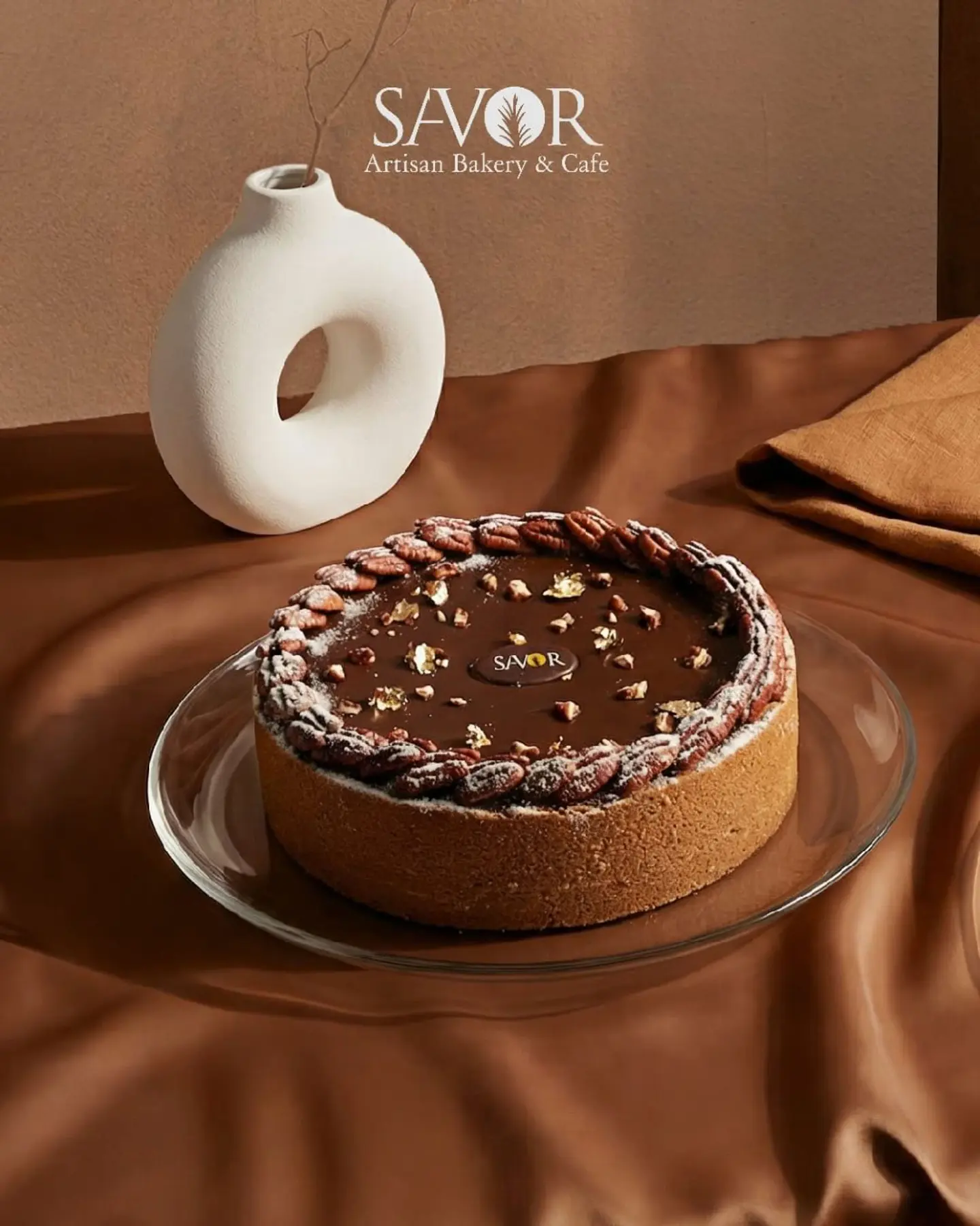 تشيزكيك البيكان بالشوكولاتة