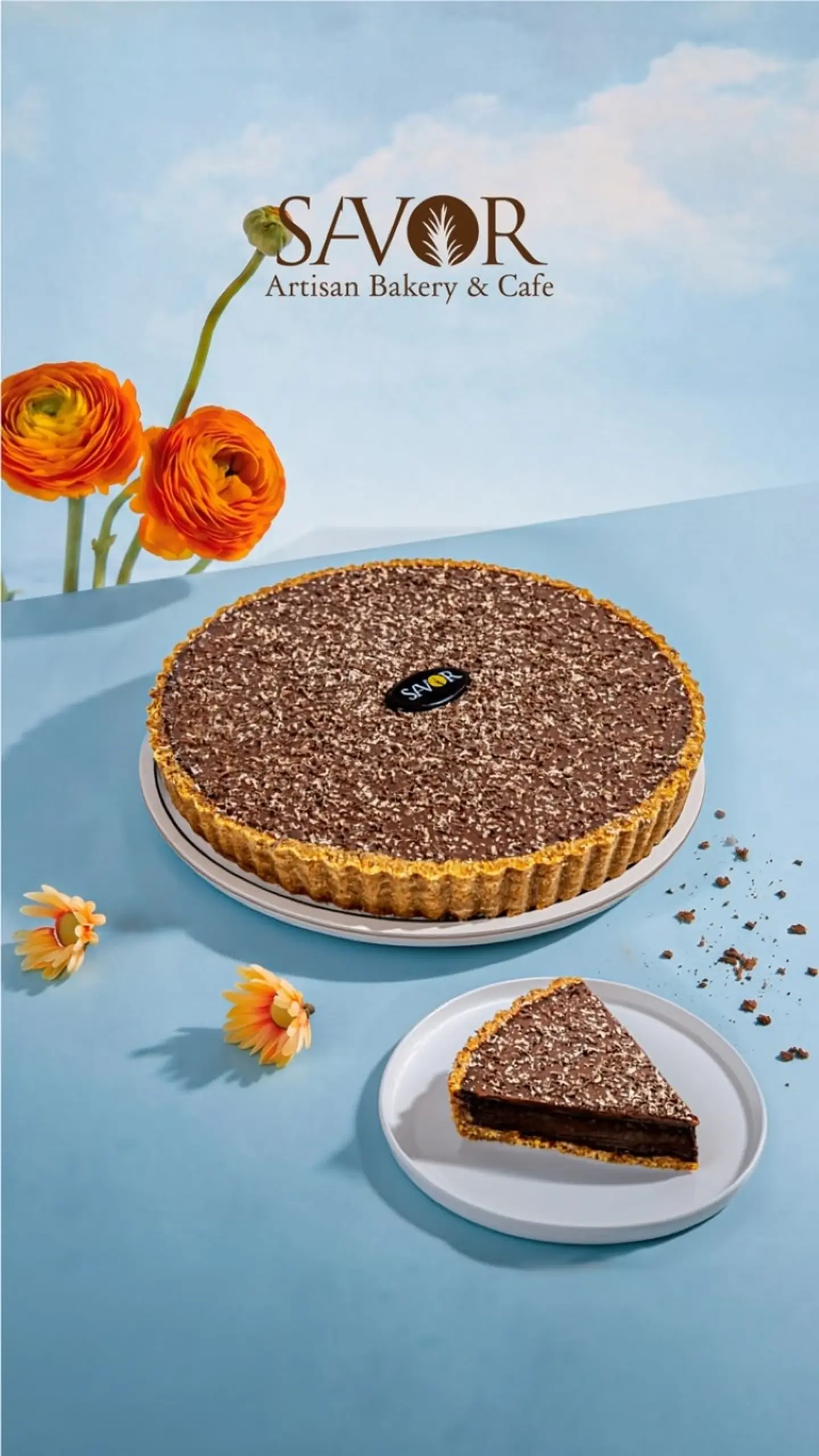 Pure Chocolate Tart Slice