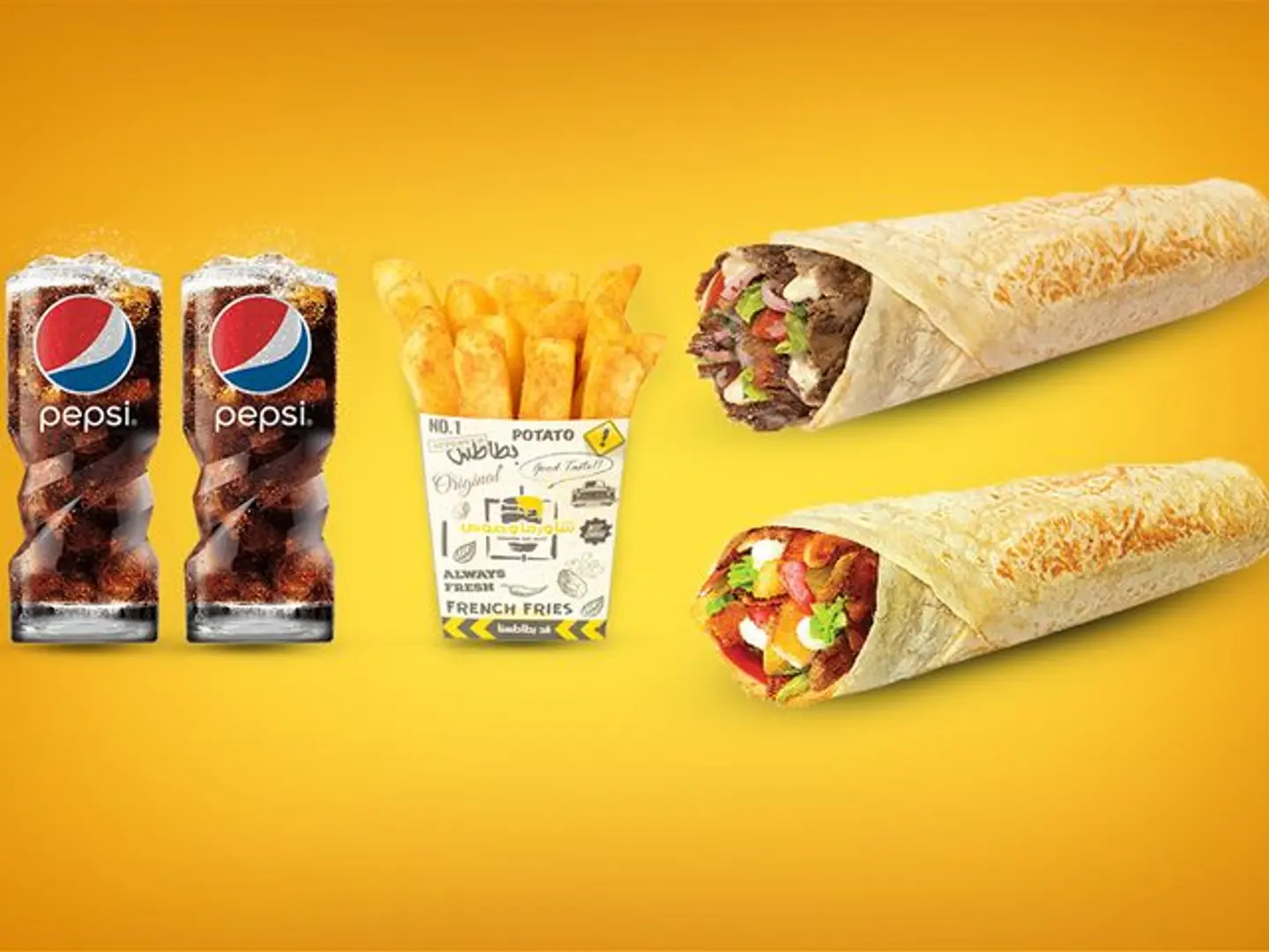 تريلا دجاج ولحم وجبه