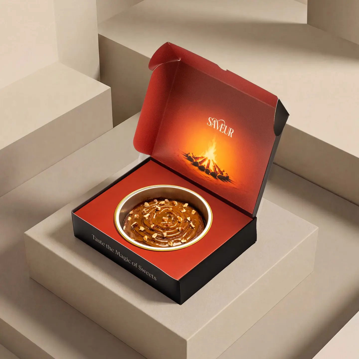 بودينغ التمر المكرمل - صغير