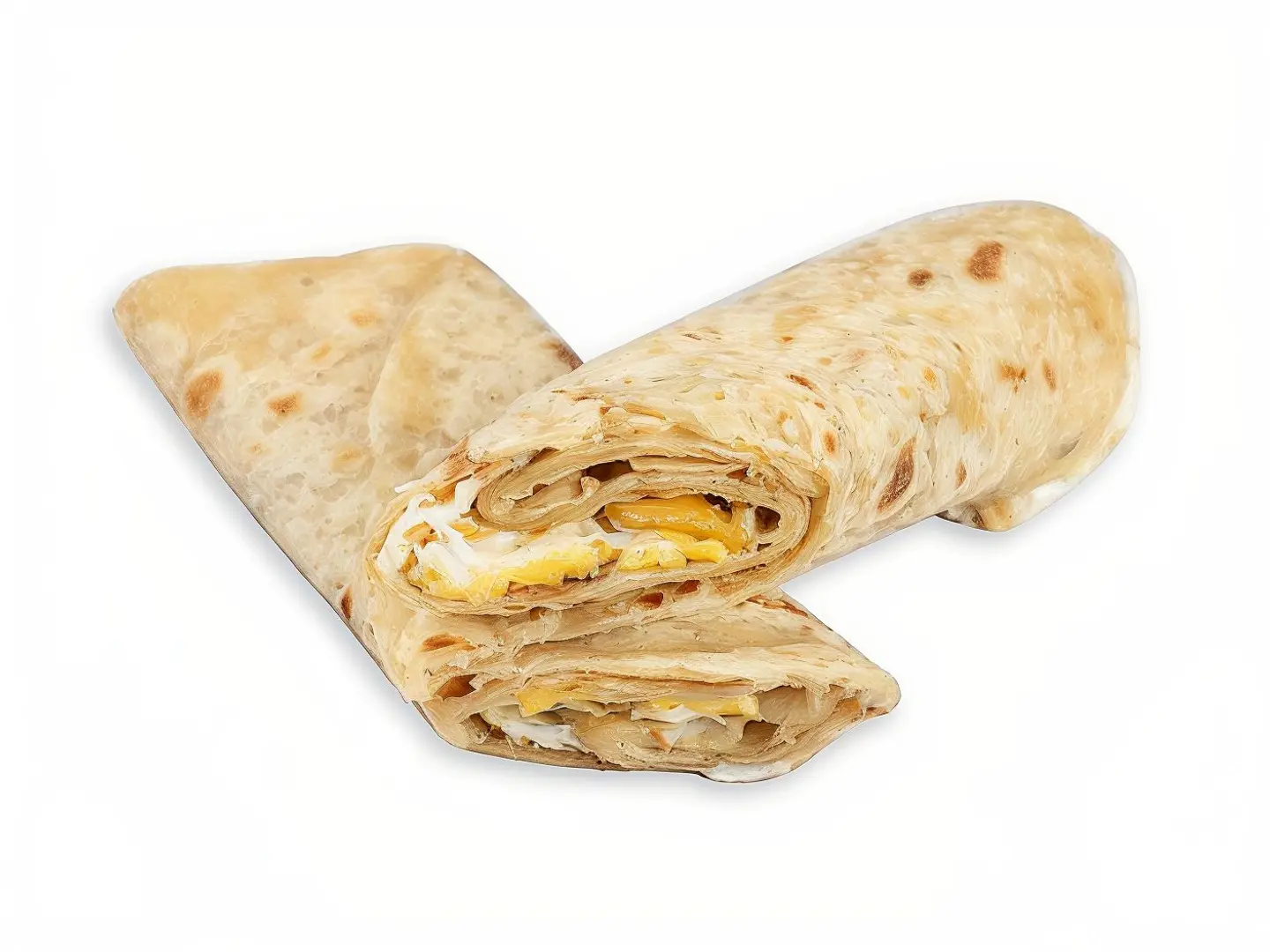 Boiled Egg With Cheese Sandwich (Saj Bread)