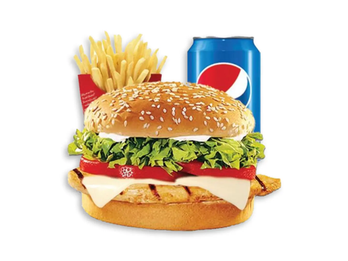 Chicken Sandwish Burger Meal