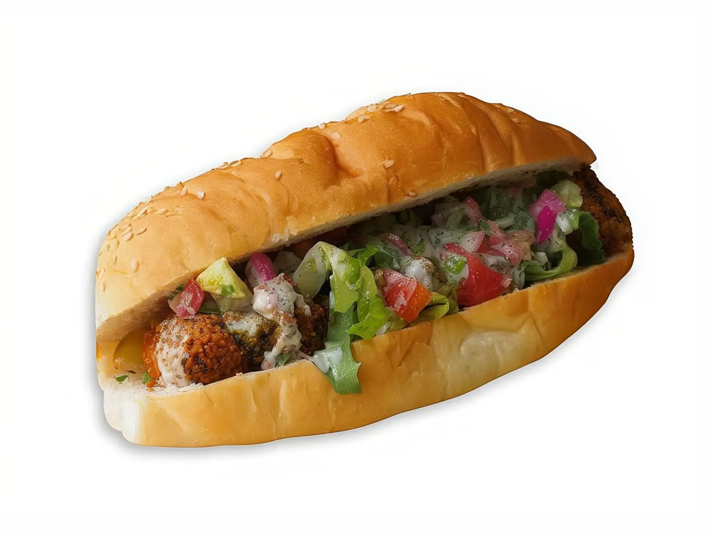 Cheese Mixed Falafel Samoli Sandwich