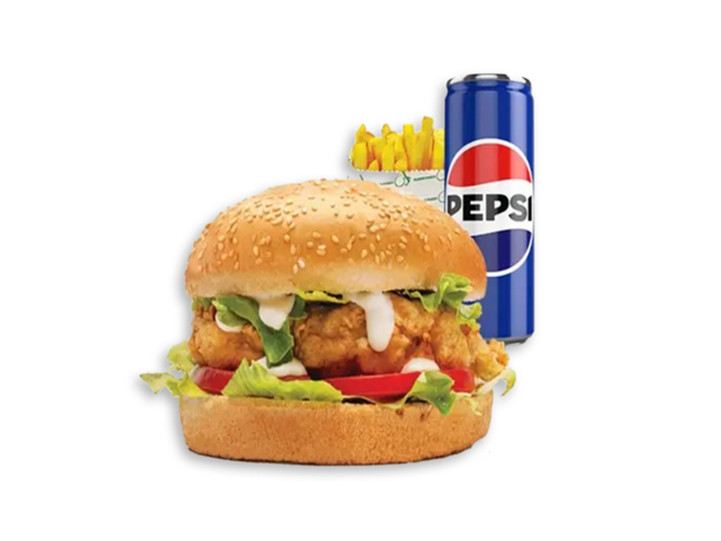 Round Chiken Musahab Sandwich Meal