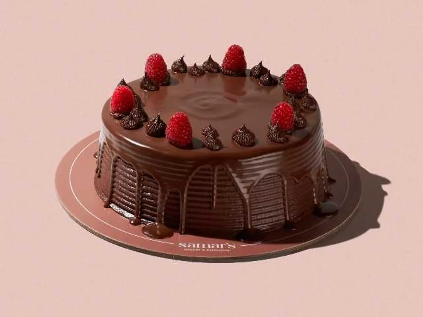 كيكة شوكولاتة مع التوت