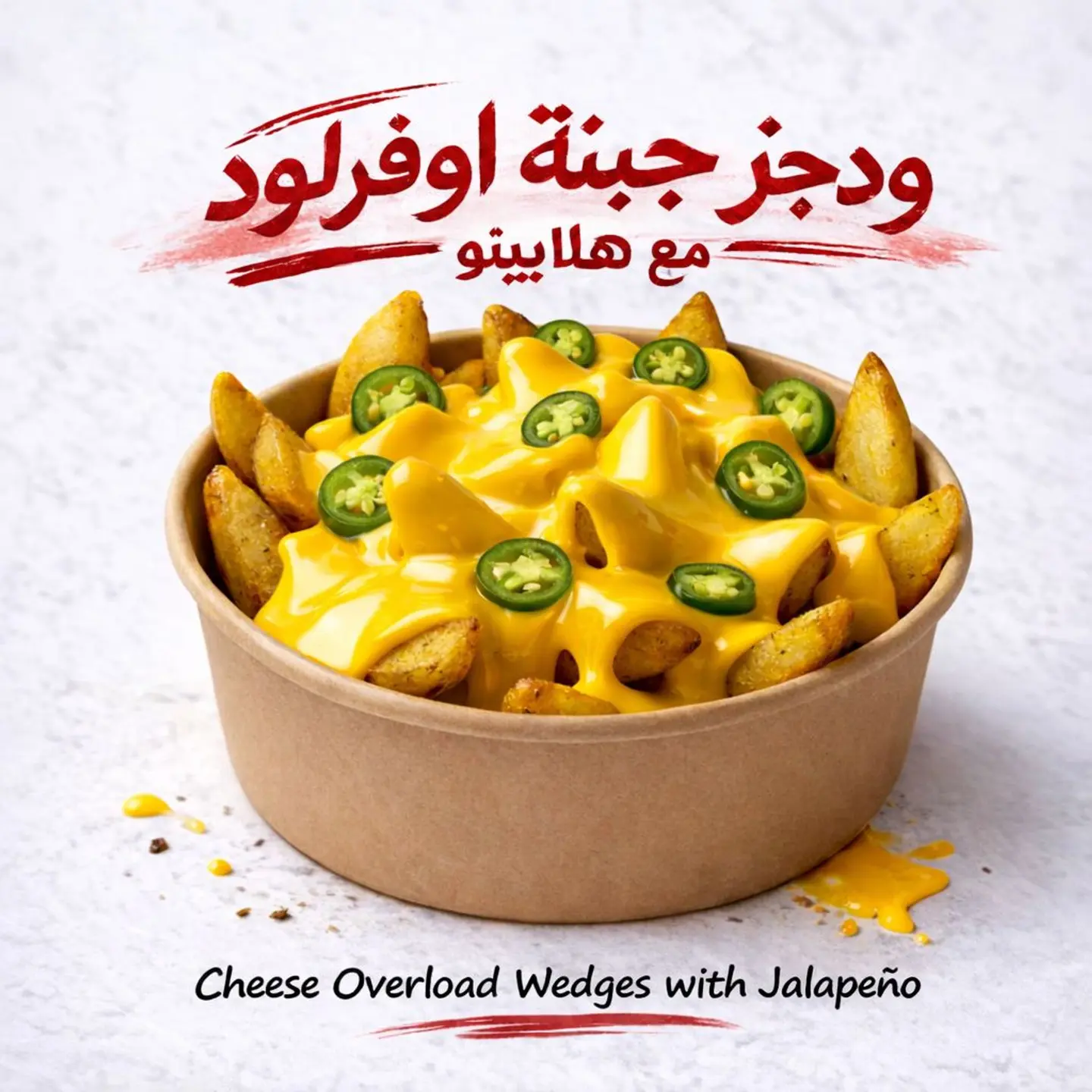 ودجز مع جبن وهلابينو