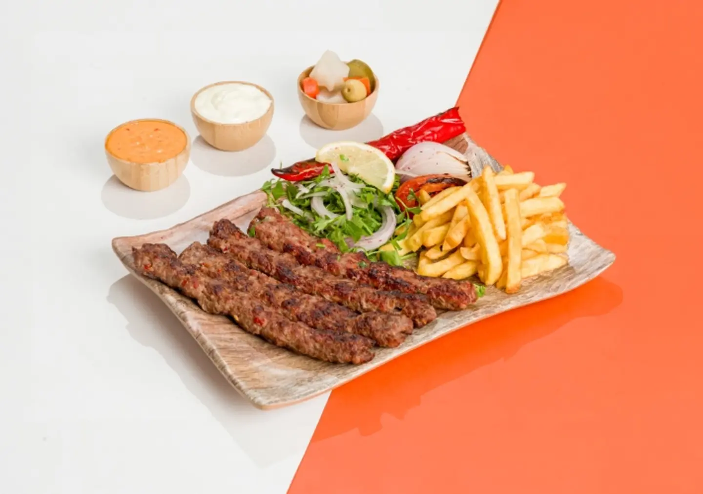 Grilled Meat Kebab Nefer Meal