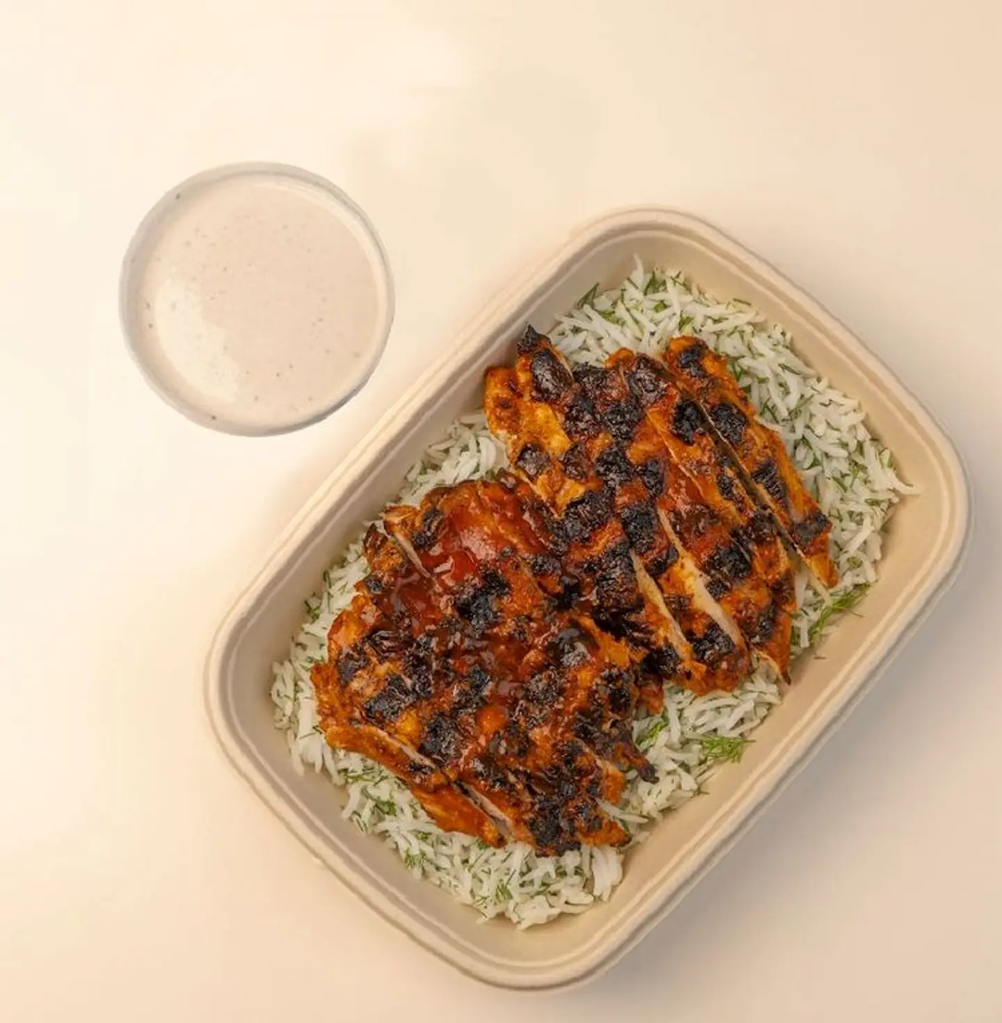 Half Grilled Chicken With Rice