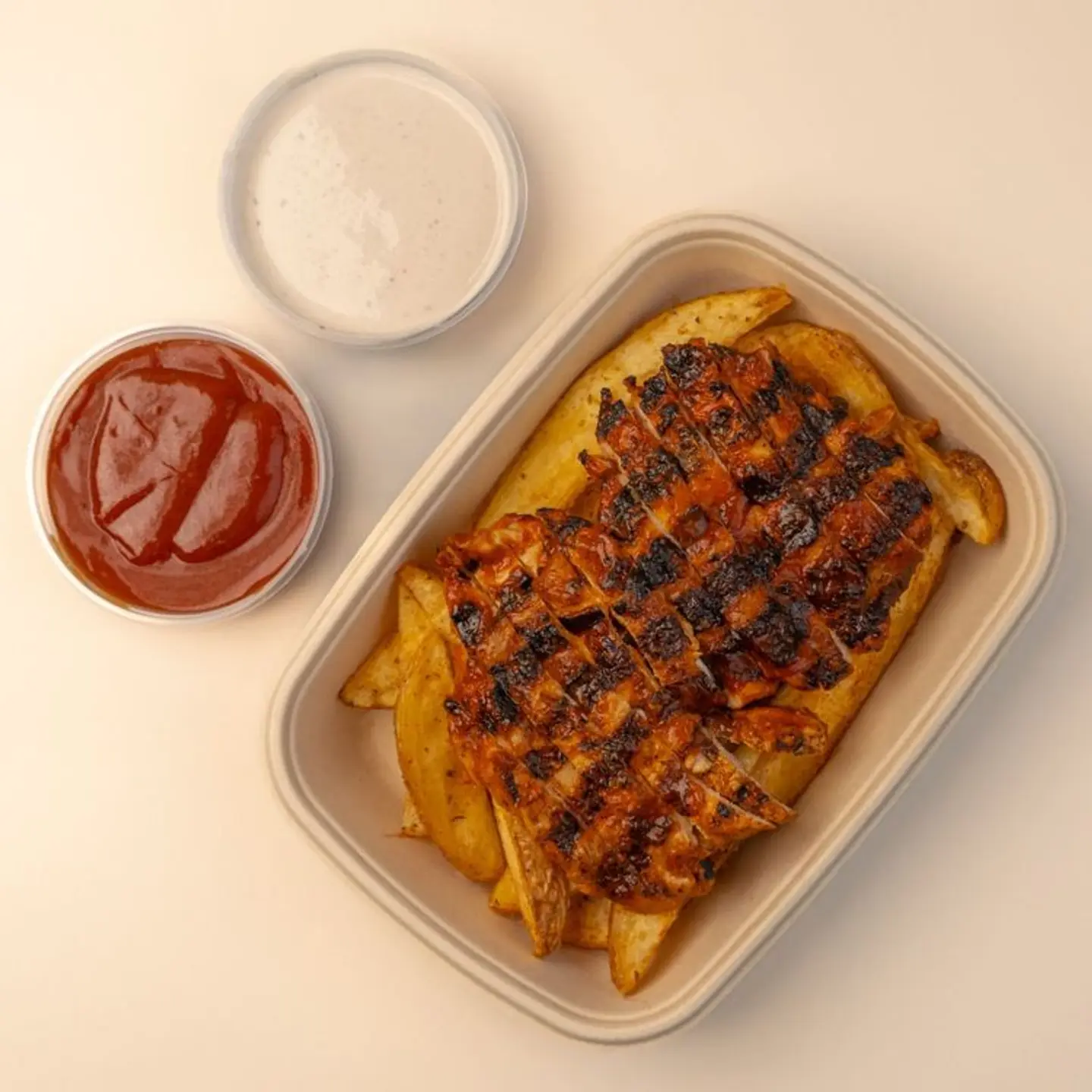 Half Grilled Chicken With Potato