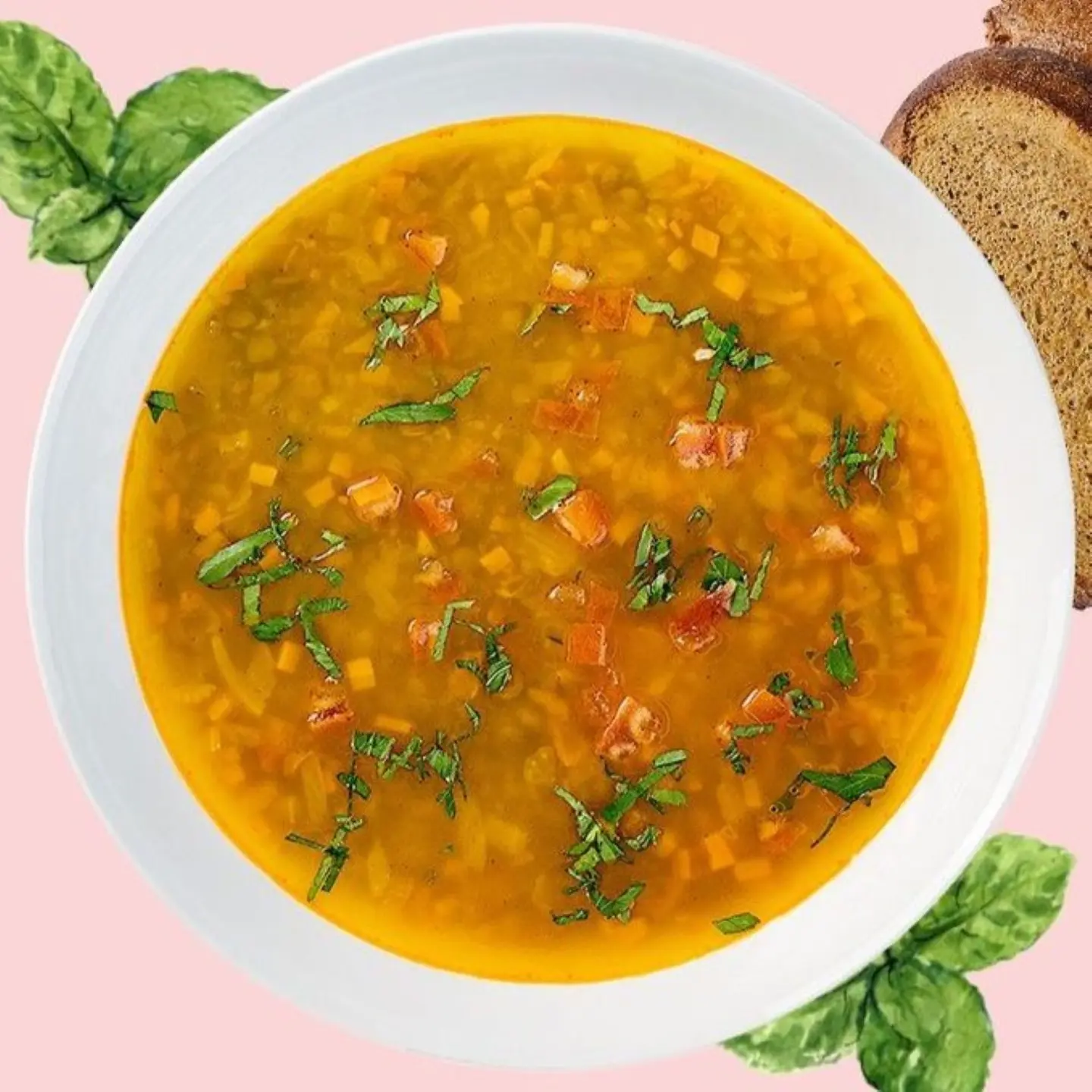 شوربة العدس البني