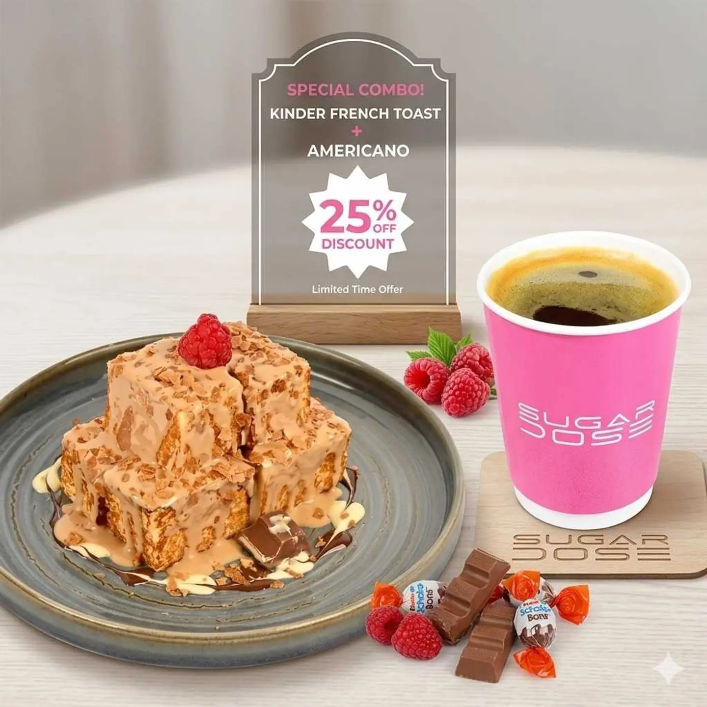 Combo For 1: French Toast Kinder + Americano