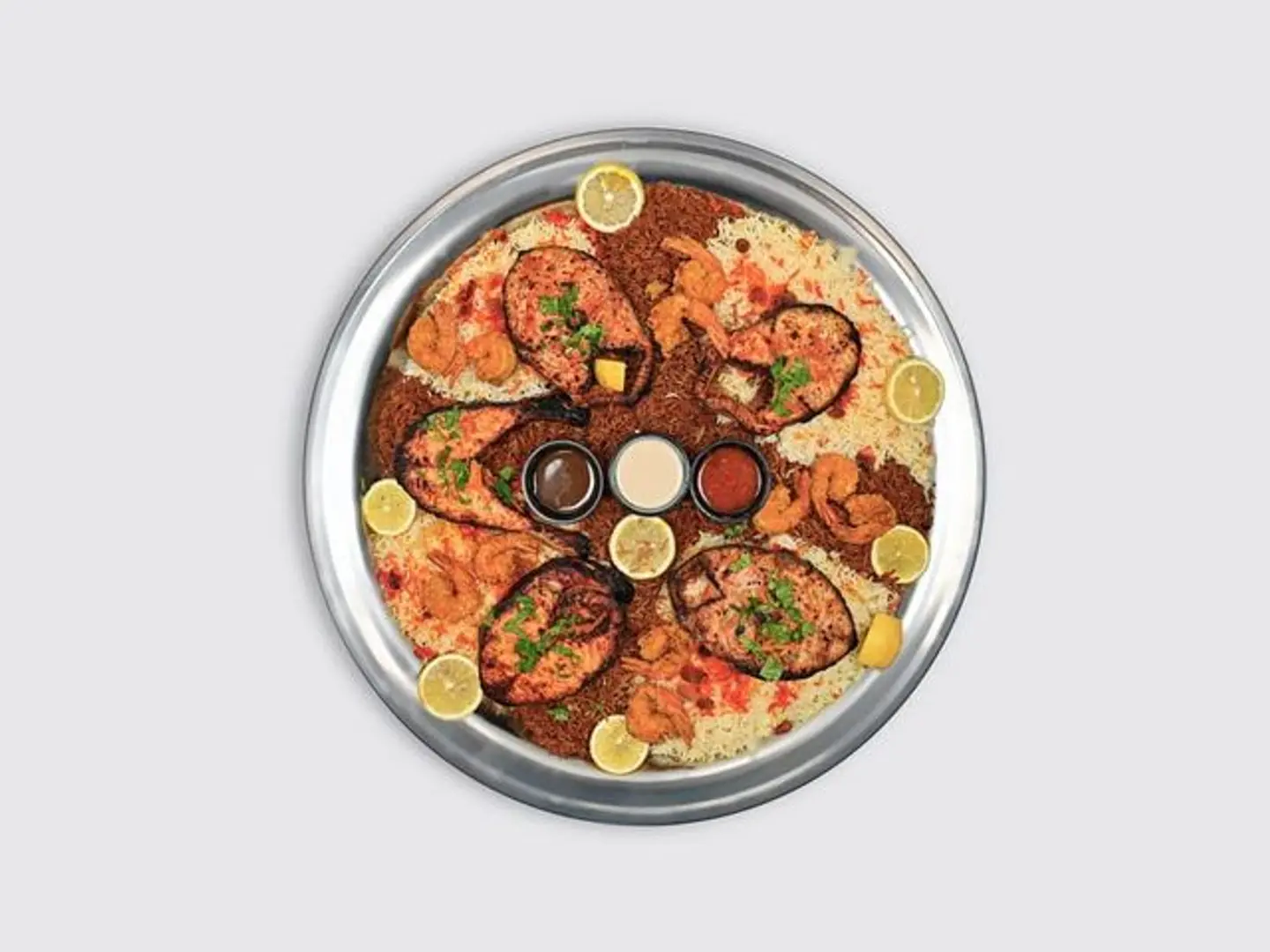 Kingfish & Salmon Platter With Shrimp For 5 To 6 Person