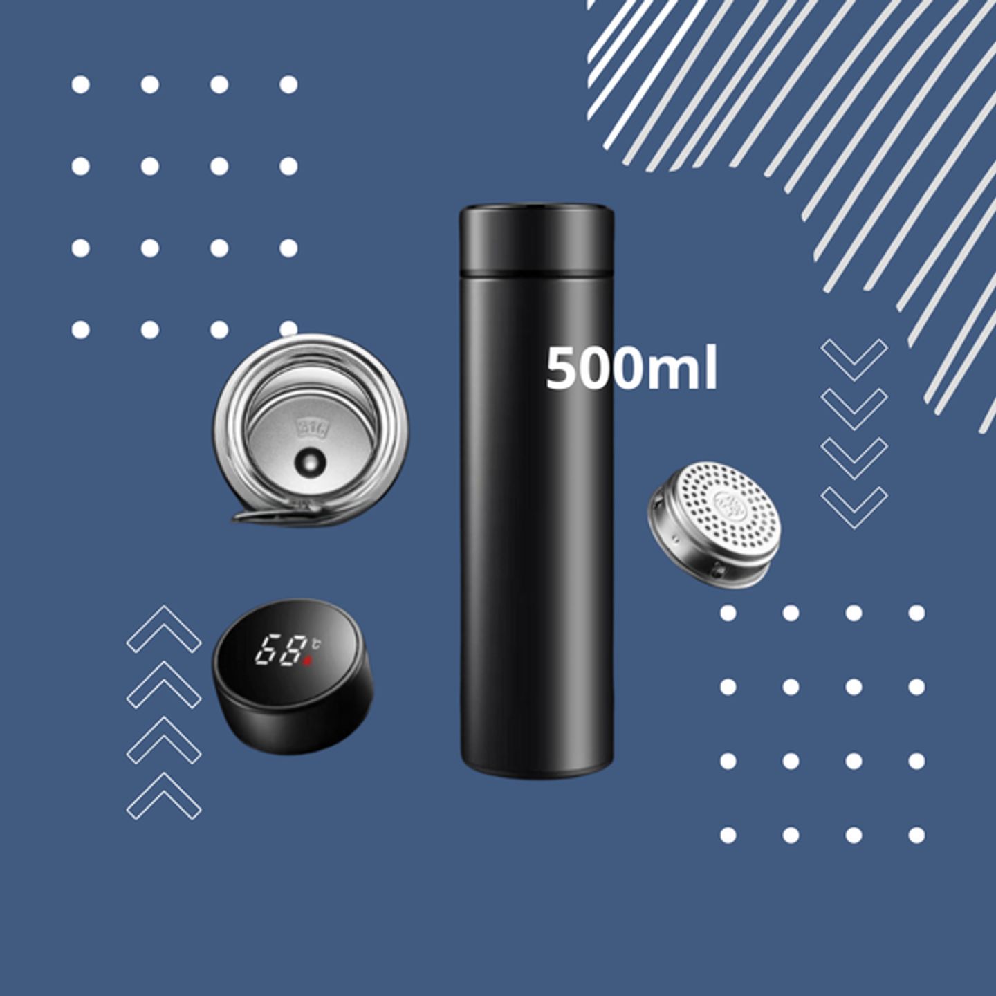Storage Cup With Thermometer 500 Ml