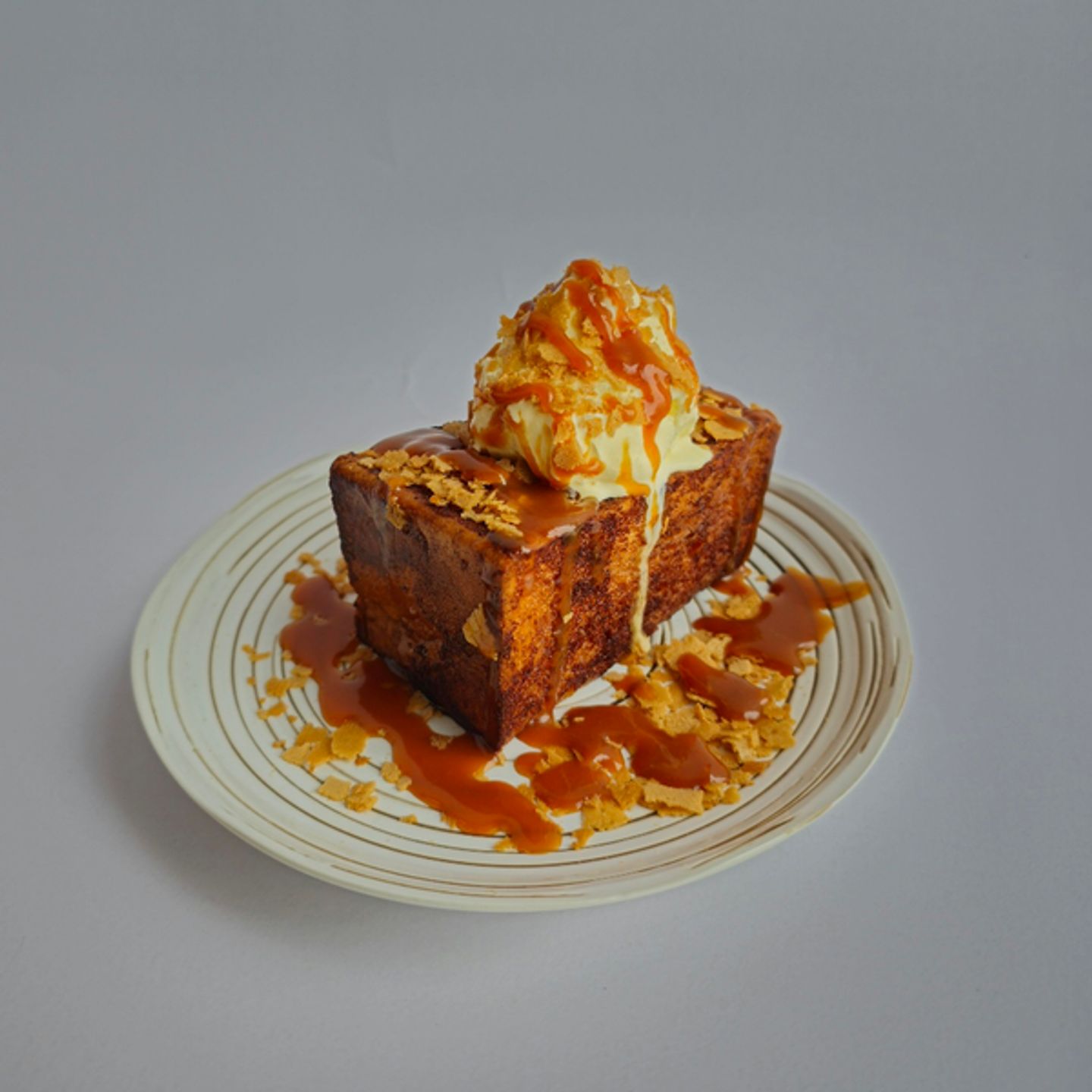 French Toast, Ice Cream And Caramel